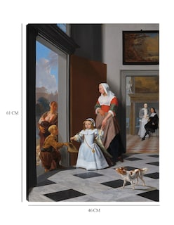 Foto 6 | Foto 6 | Cuadro Decorativo - Una Enfermera Y Un Niño En Un Vestíbulo Elegante- Jacob Ochtervelt - Fotografía - 46x61 - Fine Art Tj