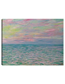 Foto 1 | Foto 1 | Cuadro Decorativo - Puesta De Sol En Pourville, Mar Abierto (1882)- Claude Monet - Costa - 46x61-impresión En Lienzo-fine Art Tj
