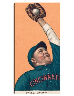 Foto 1 | Foto 1 | Cuadro Decorativo - Rebel Oakes, Cincinnati Reds, Retrato De Tarjeta De Béisbol- Library Of Congress - 34x64 - Fine Art Tj