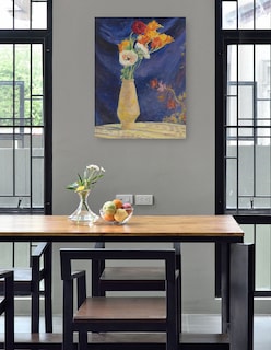 Foto 4 | Foto 4 | Cuadro Decorativo - Jarrón De Anémonas Sobre Fondo Azul (1912)- Henri Lebasque - Floral - 69x92 -impresión En Lienzo-fine Art Tj