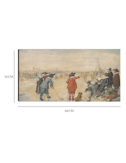Foto 6 | Foto 6 | Cuadro Decorativo - Juegos De Invierno En El Río Helado Ijssel- Hendrick Avercamp - Fotografía - 34x64 - Fine Art Tj