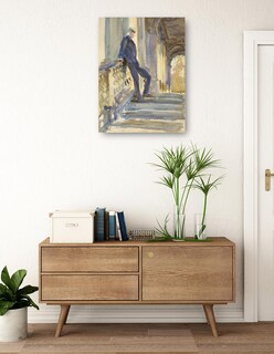 Foto 3 | Foto 3 | Cuadro Decorativo - Sir Neville Wilkinson En Las Escaleras Del Puente Palladiano - John Singer Sargent - 46x61 - Fine Art Tj