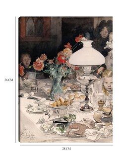 Foto 6 | Foto 6 | Cuadro Decorativo - Alrededor De La Lámpara Del Atardecer (1900)- Carl Larsson - Fotografía - 28x36 - Fine Art Tj