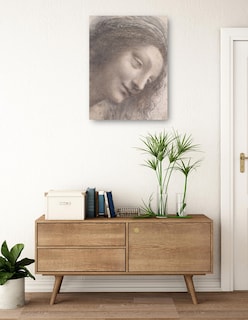 Foto 3 | Foto 3 | Cuadro Decorativo - La Cabeza De La Virgen En Vista De Tres Cuartos Hacia La Derecha - Leonardo Da Vinci - 28x36 - Fine Art Tj