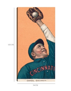 Foto 6 | Foto 6 | Cuadro Decorativo - Rebel Oakes, Cincinnati Reds, Retrato De Tarjeta De Béisbol- Library Of Congress - 54x102 - Fine Art Tj
