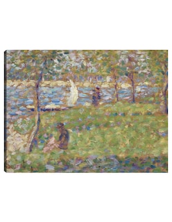 Foto 1 | Foto 1 | Cuadro Decorativo - Estudio Para La Grande Jatte (1884-1885)- Georges Seurat - Paisaje - 69x92 - Impresión En Lienzo-fine Art Tj