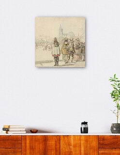 Foto 5 | Foto 5 | Cuadro Decorativo - El Rey Del Invierno Sobre El Hielo- Cornelis Ploos Van Amstel After Hendrick Avercamp - 31x31 - Fine Art Tj