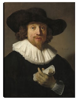Foto 1 | Foto 1 | Cuadro Decorativo - Hombre Con Una Partitura (1633)- Rembrandt Van Rijn - Fotografía - 77x102 - Impresión En Lienzo -fine Art Tj