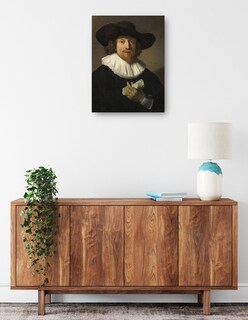 Foto 2 | Foto 2 | Cuadro Decorativo - Hombre Con Una Partitura (1633)- Rembrandt Van Rijn - Fotografía - 77x102 - Impresión En Lienzo -fine Art Tj