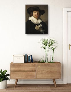 Foto 3 | Foto 3 | Cuadro Decorativo - Hombre Con Una Partitura (1633)- Rembrandt Van Rijn - Fotografía - 77x102 - Impresión En Lienzo -fine Art Tj