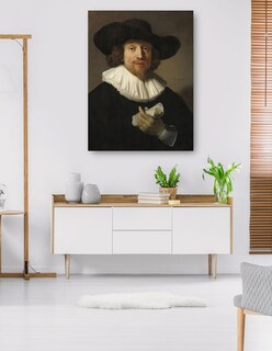 Foto 5 | Foto 5 | Cuadro Decorativo - Hombre Con Una Partitura (1633)- Rembrandt Van Rijn - Fotografía - 77x102 - Impresión En Lienzo -fine Art Tj