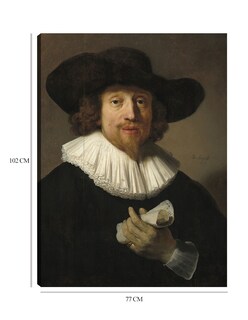 Foto 6 | Foto 6 | Cuadro Decorativo - Hombre Con Una Partitura (1633)- Rembrandt Van Rijn - Fotografía - 77x102 - Impresión En Lienzo -fine Art Tj