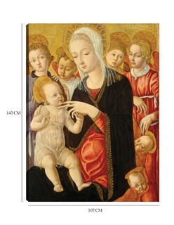 Foto 6 | Foto 6 | Cuadro Decorativo - Virgen Y El Niño Con Ángeles Y Querubines, C. 1460/1465- Matteo Di Giovanni - 107x143 - Fine Art Tj