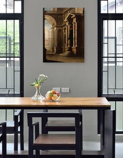 Foto 4 | Foto 4 | Cuadro Decorativo - Vista Del Interior De Un Edificio.- Leonardo Coccorante - Ciudades - 69x92 - Impresión En Lienzo-fine Art Tj