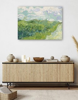 Foto 5 | Foto 5 | Cuadro Decorativo - Campos De Trigo Verdes, Auvers (1890)- Vincent Van Gogh - Paisaje - 46x61 - Impresión En Lienzo -fine Art Tj