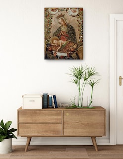 Foto 3 | Foto 3 | Cuadro Decorativo - La Virgen Adorando Al Niño Jesús Con Dos Santos (siglo Xviii)- Cuzco School - Religión - 46x61 - Fine Art Tj