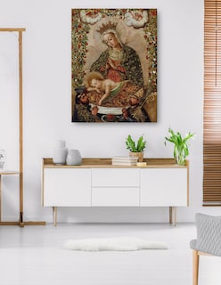 Foto 5 | Foto 5 | Cuadro Decorativo - La Virgen Adorando Al Niño Jesús Con Dos Santos (siglo Xviii)- Cuzco School - Religión - 46x61 - Fine Art Tj