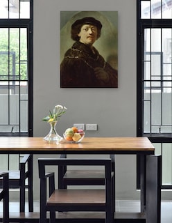 Foto 4 | Foto 4 | Cuadro Decorativo - Autorretrato Con Gorra Negra (1637)- Rembrandt Van Rijn - Fotografía - 107x143 - Fine Art Tj