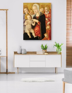 Foto 5 | Foto 5 | Cuadro Decorativo - Virgen Y El Niño Con Ángeles Y Querubines, C. 1460/1465- Matteo Di Giovanni - Religión - 28x36 - Fine Art Tj
