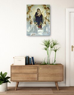 Foto 3 | Foto 3 | Cuadro Decorativo - La Virgen Con Los Ángeles (1900)- William Bouguereau - Religión - 107x143 - Impresión En Lienzo -fine Art Tj