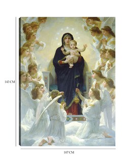 Foto 6 | Foto 6 | Cuadro Decorativo - La Virgen Con Los Ángeles (1900)- William Bouguereau - Religión - 107x143 - Impresión En Lienzo -fine Art Tj