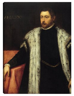 Foto 1 | Foto 1 | Cuadro Decorativo - Joven De Veinticinco Años Con Abrigo Forrado De Piel- Jacopo Tintoretto - Fotografía - 46x61 - Fine Art Tj