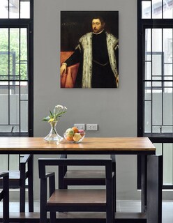Foto 4 | Foto 4 | Cuadro Decorativo - Joven De Veinticinco Años Con Abrigo Forrado De Piel- Jacopo Tintoretto - Fotografía - 46x61 - Fine Art Tj