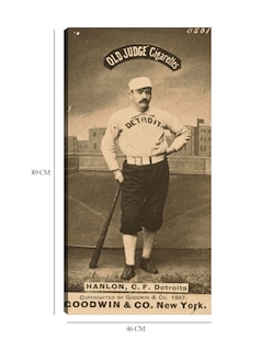 Foto 6 | Foto 6 | Cuadro Decorativo - Ned Hanlon, Detroit Wolverines, Retrato De Tarjeta De Béisbol- Library Of Congress - 46x89 - Fine Art Tj