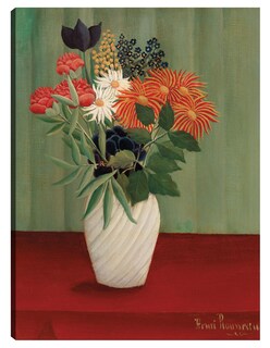 Foto 1 | Foto 1 | Cuadro Decorativo - Ramo De Flores Con Ásteres Chinos Y Tokios (1910)- Henri Rousseau - Floral - 69x92 - Fine Art Tj