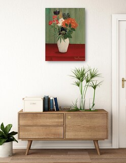 Foto 3 | Foto 3 | Cuadro Decorativo - Ramo De Flores Con Ásteres Chinos Y Tokios (1910)- Henri Rousseau - Floral - 69x92 - Fine Art Tj