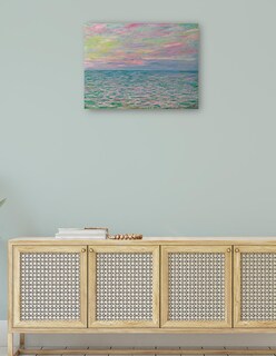 Foto 4 | Foto 4 | Cuadro Decorativo - Puesta De Sol En Pourville, Mar Abierto (1882)- Claude Monet - Costa - 77x102 - Fine Art Tj