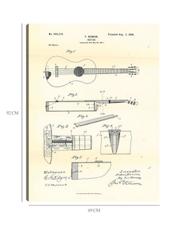 Foto 6 | Foto 6 | Cuadro Decorativo - Guitarra Patentada, Inventor: Peter Benson, 2 De Agosto De 1898- National Archives - 69x92 - Fine Art Tj