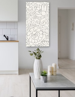 Foto 5 | Foto 5 | Cuadro Decorativo - Grabado En Madera Original Vintage Japonés -flores (1860-1869)- Taguchi Tomoki - Floral - 72x138-fine Art Tj