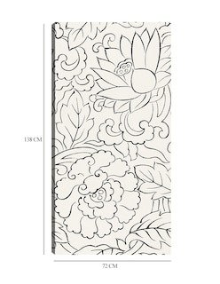 Foto 6 | Foto 6 | Cuadro Decorativo - Grabado En Madera Original Vintage Japonés -flores (1860-1869)- Taguchi Tomoki - Floral - 72x138-fine Art Tj