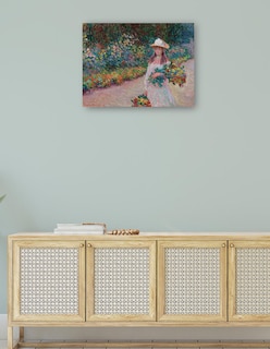 Foto 4 | Foto 4 | Cuadro Decorativo - Jovencita En El Jardín De Giverny (1888)- Claude Monet - Fotografía - 46x61 -impresión En Lienzo-fine Art Tj