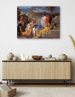 Foto 5 | Foto 5 | Cuadro Decorativo - Cristo Recibiendo A Los Niños (c. 1655)- Sébastien Bourdon - Religión - 28x36 - Fine Art Tj