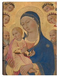 Foto 1 | Foto 1 | Cuadro Decorativo - La Virgen Y El Niño Con San Jerónimo, San Bernardino Y Ángeles - Sano Di Pietro - 28x36 - Fine Art Tj