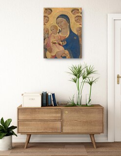 Foto 3 | Foto 3 | Cuadro Decorativo - La Virgen Y El Niño Con San Jerónimo, San Bernardino Y Ángeles - Sano Di Pietro - 28x36 - Fine Art Tj