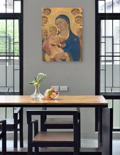 Foto 4 | Foto 4 | Cuadro Decorativo - La Virgen Y El Niño Con San Jerónimo, San Bernardino Y Ángeles - Sano Di Pietro - 28x36 - Fine Art Tj