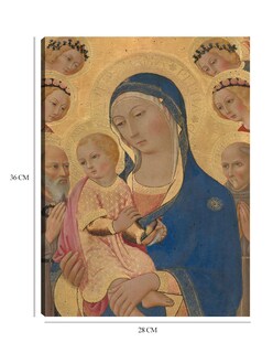 Foto 6 | Foto 6 | Cuadro Decorativo - La Virgen Y El Niño Con San Jerónimo, San Bernardino Y Ángeles - Sano Di Pietro - 28x36 - Fine Art Tj