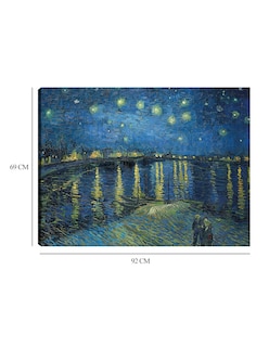 Foto 6 | Foto 6 | Cuadro Decorativo - Noche Estrellada Sobre El Ródano (1888)- Vincent Van Gogh - Paisaje - 69x92 -impresión En Lienzo-fine Art Tj