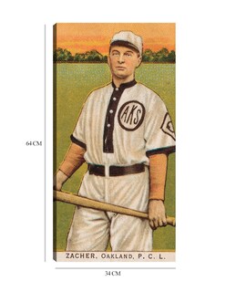 Foto 6 | Foto 6 | Cuadro Decorativo - Zacher, Equipo De Oakland, Retrato De Tarjeta De Béisbol- Library Of Congress - 34x64 - Fine Art Tj