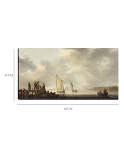 Foto 6 | Foto 6 | Cuadro Decorativo - Un Muelle Con Vistas A Dordrecht, Principios De La Década De 1640- Aelbert Cuyp - 34x64 - Fine Art Tj