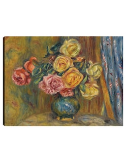 Foto 1 | Foto 1 | Cuadro Decorativo - Las Rosas Al Rideau Bleu (1912)- Pierre-auguste Renoir - Religión - 28x36 - Impresión En Lienzo-fine Art Tj