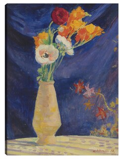 Foto 1 | Foto 1 | Cuadro Decorativo - Jarrón De Anémonas Sobre Fondo Azul (1912)- Henri Lebasque - Floral - 28x36 -impresión En Lienzo-fine Art Tj