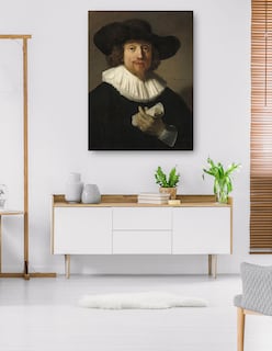 Foto 5 | Foto 5 | Cuadro Decorativo - Hombre Con Una Partitura (1633)- Rembrandt Van Rijn - Fotografía - 107x143 - Impresión En Lienzo-fine Art Tj