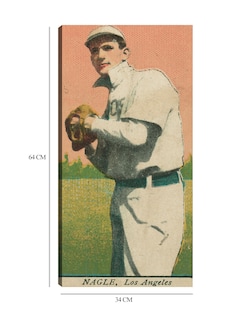 Foto 6 | Foto 6 | Cuadro Decorativo - Nagle, Equipo De Los Ángeles, Retrato De Tarjeta De Béisbol- Library Of Congress - 34x64 - Fine Art Tj