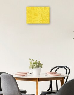 Foto 2 | Foto 2 | Cuadro Decorativo - Grabado En Madera Original Vintage Japonés -amarillo- Taguchi Tomoki - Abstracto - 46x61 - Fine Art Tj