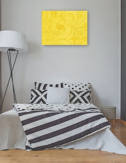 Foto 3 | Foto 3 | Cuadro Decorativo - Grabado En Madera Original Vintage Japonés -amarillo- Taguchi Tomoki - Abstracto - 46x61 - Fine Art Tj