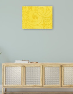 Foto 4 | Foto 4 | Cuadro Decorativo - Grabado En Madera Original Vintage Japonés -amarillo- Taguchi Tomoki - Abstracto - 46x61 - Fine Art Tj